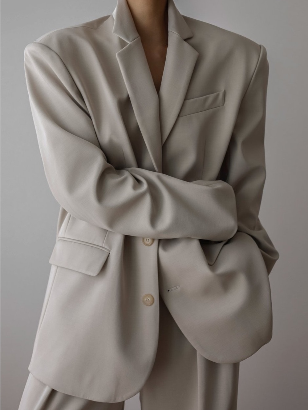 Frankie Shop oversized Blazer in beige Like New